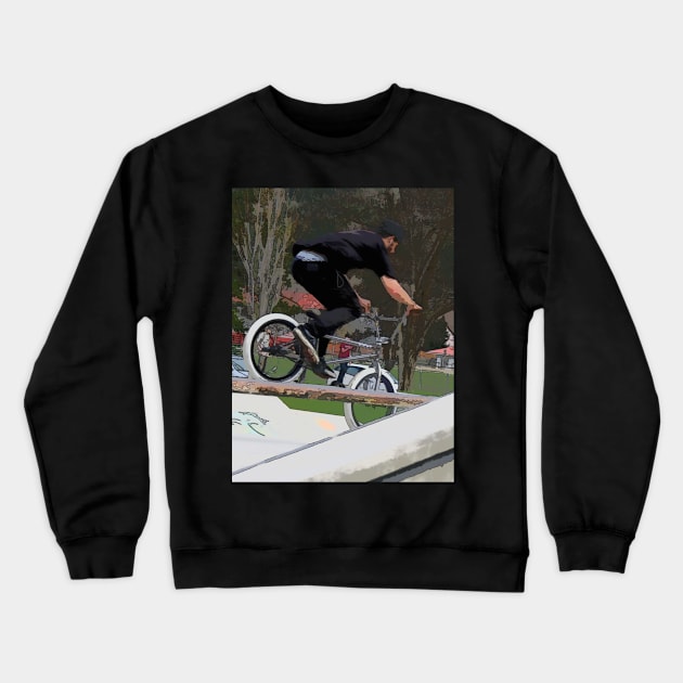 BMX Jump - BMX Rider Crewneck Sweatshirt by Highseller